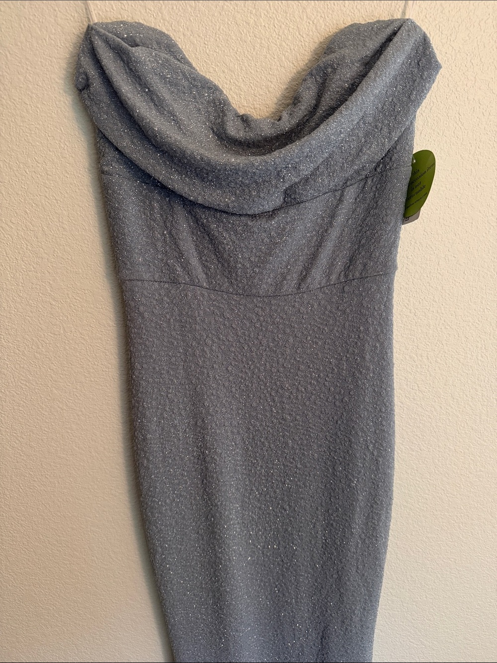 Windsor Off-the-Shoulder Sparkle Knit Dress in Light Blue - NWT